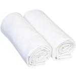 BORNINO Basics Moltontuch im 2er-Pack 80x80cm Stoffwindel, weiß - gefertigt aus reiner Baumwolle - besonders saugstark - robuste und praktische Helfer