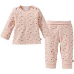 Bornino Basics Schlafanzug-Set für Babys rosa - Zweiteiler - Allover-Wolken-Print - mit Druckknöpfen - Rippenbündchen - Interlock-Qualität - Größe 86