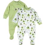 Grüne Langärmelige Bornino Basics Strampler mit Fuß mit Reißverschluss aus Baumwolle für Babys Größe 86 2-teilig 