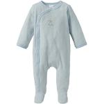 Blaue Langärmelige Bornino Basics Strampler mit Fuß aus Baumwolle für Babys Größe 74 1-teilig 