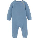 Blaue Langärmelige Bornino Kinderjumpsuits & Kinderoveralls mit Knopf aus Baumwolle für Babys Größe 74 