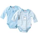 Hellblaue Bornino Basics Kinderbodys aus Baumwolle für Babys Größe 74 2-teilig 