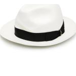 Weiße Borsalino Strohhüte aus Stroh 60 für Herren für den für den Sommer 