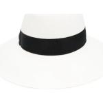 Reduzierte Weiße Geflochtene Elegante Borsalino Strohhüte aus Stroh für Damen Größe L für den für den Sommer 