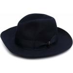 Borsalino, Marineblauer Slip-On Fedora Hut aus Kaninchenfell Blue, Herren, Größe: 56 CM