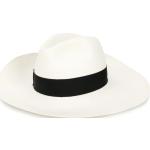 Reduzierte Weiße Elegante Borsalino Panama Panamahüte für Damen Größe S für den für den Sommer 
