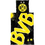 Borussia Dortmund Bettwäsche »Bettwäsche BVB, Glow in the Dark, Baumwolle, 135«, schwarz