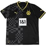 Borussia Dortmund Jungen Season 2022/23 Official Away Trikot, Puma Black-asphalt, 140 EU