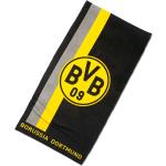 Schwarze Gestreifte BVB Badehandtücher & Badetücher aus Baumwolle 70x140 