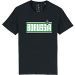 Schwarze Borussia Mönchengladbach Rundhals-Ausschnitt T-Shirts für Herren Größe M 