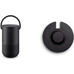 Bose Portable Smart Speaker – mit integrierter Alexa-Sprachsteuerung, in Schwarz + Portable Home Speaker Ladeschale, Schwarz