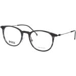 Anthrazitfarbene Gestreifte HUGO BOSS BOSS Brillenfassungen aus Kunststoff für Herren 