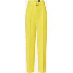 Gelbe HUGO BOSS BOSS Bundfaltenhosen mit Reißverschluss aus Baumwolle für Damen Größe M 