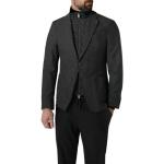Reduzierte Schwarze Melierte HUGO BOSS BOSS Black Tweed-Sakkos aus Polyamid für Herren Größe XL 