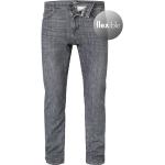 Anthrazitfarbene Bestickte HUGO BOSS BOSS Black Bio Jeans mit Stickerei aus Baumwolle für Herren Weite 33, Länge 36 für den für den Frühling 