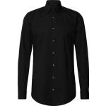 Schwarze HUGO BOSS BOSS Kentkragen Hemden mit Kent-Kragen aus Baumwollmischung für Herren 