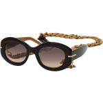Schwarze HUGO BOSS BOSS Runde Runde Sonnenbrillen aus Kunststoff für Damen 