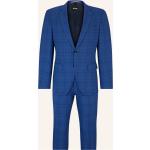 Blaue Business HUGO BOSS BOSS Businesskleidung mit Knopf aus Wolle für Herren Übergröße 