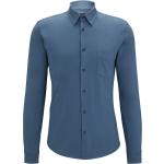 Reduzierte Blaue Casual Langärmelige HUGO BOSS BOSS Kentkragen Hemden mit Kent-Kragen mit Knopf aus Jersey für Herren Größe XL 