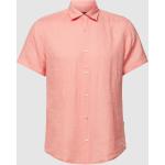 Reduzierte Rosa Unifarbene HUGO BOSS BOSS Kentkragen Hemden mit Kent-Kragen aus Leinen für Herren Größe M für den für den Frühling 