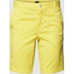 Reduzierte Gelbe Unifarbene HUGO BOSS BOSS Chino-Shorts aus Baumwollmischung für Herren 