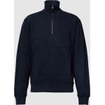 Marineblaue HUGO BOSS BOSS Herrensweatshirts mit Reißverschluss aus Baumwollmischung Größe XL 