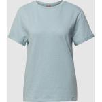 Hellblaue Unifarbene HUGO BOSS BOSS T-Shirts aus Baumwolle für Damen Größe XS 