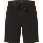 Schwarze HUGO BOSS BOSS Chino-Shorts mit Reißverschluss aus Baumwolle für Herren Übergrößen 