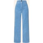 Blaue HUGO BOSS BOSS Marlenehosen mit Reißverschluss aus Baumwollmischung für Damen Größe S 
