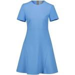 Reduzierte Blaue Unifarbene Casual Kurzärmelige HUGO BOSS BOSS Mini Rundhals-Ausschnitt Minikleider & kurze Kleider mit Reißverschluss für Damen 