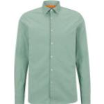 Grüne Langärmelige HUGO BOSS BOSS Kentkragen Hemden mit Kent-Kragen aus Jersey für Herren Größe S 