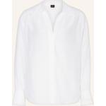 Weiße HUGO BOSS BOSS V-Ausschnitt Festliche Blusen aus Seide für Damen Größe L 