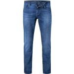 Reduzierte Marineblaue Bestickte HUGO BOSS BOSS Delaware Slim Fit Jeans aus Denim für Herren Weite 38, Länge 32 