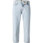 Reduzierte Hellblaue Bestickte HUGO BOSS BOSS Bio Slim Fit Jeans aus Baumwolle für Herren Weite 33, Länge 32 