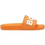 BOSS Herren Kirk Slid In Italien gefertigte Slides mit erhabenem Logo Orange 41 Größe 41