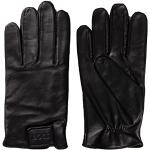 Reduzierte Schwarze HUGO BOSS BOSS Black Gefütterte Handschuhe mit Klettverschluss aus Lammleder für Herren Größe 8.5 für den für den Winter 