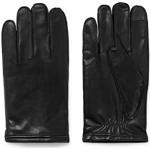 Schwarze HUGO BOSS BOSS Black Gefütterte Handschuhe aus Lammleder für Herren Größe 10 für den für den Winter 