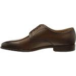 Reduzierte Braune Business HUGO BOSS BOSS Derby Schuhe mit Schnürsenkel aus Kalbsleder für Herren Größe 39,5 