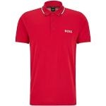 Reduzierte Rote Kurzärmelige HUGO BOSS BOSS Herrenpoloshirts & Herrenpolohemden mit Knopf aus Baumwollmischung Größe M 