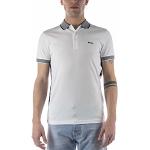 BOSS Herren Paule Slim-Fit Poloshirt aus Baumwoll-Mix mit kontrastierende Besätze Weiß XXL