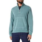 Reduzierte Hellgrüne Langärmelige HUGO BOSS BOSS Stehkragen Herrensweatshirts mit Reißverschluss Größe XL 
