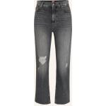 Graue HUGO BOSS BOSS Slim Fit Jeans mit Reißverschluss aus Baumwolle für Damen Größe S 