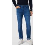 Reduzierte Blaue HUGO BOSS BOSS Delaware Slim Fit Jeans mit Reißverschluss aus Baumwollmischung für Herren Weite 34, Länge 32 