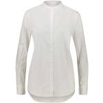 Weiße Unifarbene Casual Langärmelige HUGO BOSS BOSS Stehkragen Langarmblusen aus Baumwolle für Damen 