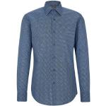 Reduzierte Blaue Casual Langärmelige HUGO BOSS BOSS Kentkragen Hemden mit Kent-Kragen aus Baumwolle für Herren 
