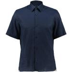 Reduzierte Marineblaue Unifarbene Casual HUGO BOSS BOSS Kentkragen Hemden mit Kent-Kragen aus Leinen für Herren Größe XXL für den für den Frühling 