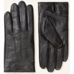 Reduzierte Schwarze Gesteppte HUGO BOSS BOSS Gefütterte Handschuhe aus Glattleder für Herren Größe 8 