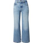 Blaue Bestickte Loose Fit Jeans mit Stickerei aus Denim für Damen Größe XXL 
