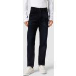 Dunkelblaue HUGO BOSS Boss Orange Slim Fit Jeans aus Baumwollmischung für Herren Weite 33, Länge 36 