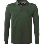 Grüne Langärmelige HUGO BOSS Boss Orange Langarm-Poloshirts mit Knopf aus Baumwolle für Herren Größe 3 XL für den für den Sommer 